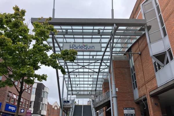 Outside Harlequin Theatre in Redhill. (Credit: Emily Dalton/LDRS)