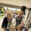 Resident Ann Morrison (left) and her daughter Jane (right) enjoy Lodge Fest