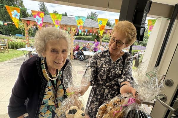 Resident Ann Morrison (left) and her daughter Jane (right) enjoy Lodge Fest