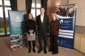 Source in Surrey lanches with Matt Furniss (centre) alongside Charlotte Webb (Surrey Chambers) and Dawn Redpath (SCC Director for Economy and Growth)