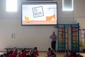 Steve Morris presented the Stay Safe Stay Away initiative at Lakeside Primary Academy in July