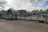 Outside St Thomas of Canterbury Primary School, Merrow. (Credit Google Street View)