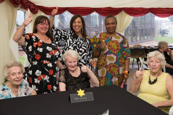 Residents and team members at Appleby House celebrate. Picture: submitted