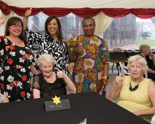 Residents and team members at Appleby House celebrate. Picture: submitted