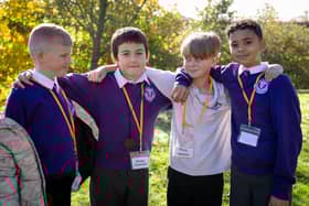Students at the site