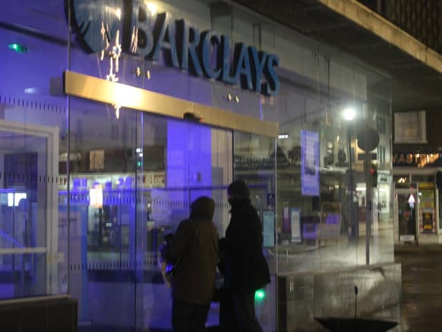 Almost fifty Barclays banks were glued shut in the early hours of this morning by climate activists from Extinction Rebellion, Money Rebellion and other allied groups across the UK - this is the Guildford branch. Picture: Submitted