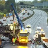 Drivers are being advised to avoid a section of the M25 as significant disruption is likely to last into the evening as work continues to repair the carriageway following two major incidents. Picture courtesy of National Highways