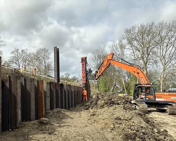 Network Rail has successfully completed repairs to a landslip near Edenbridge. Picture contributed