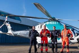 Air Ambulance crew at the charity's Redhill airbase