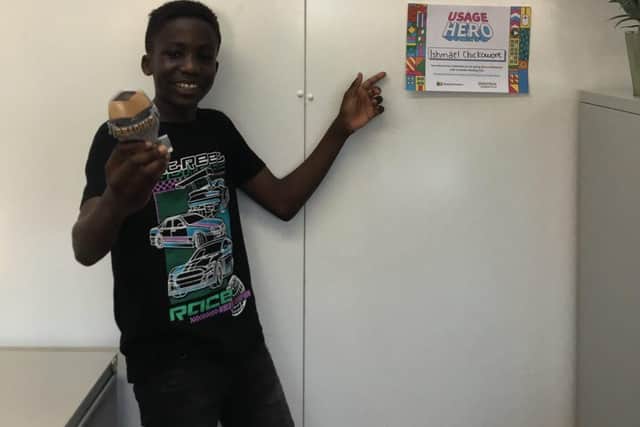 Ishmael with his prizes.