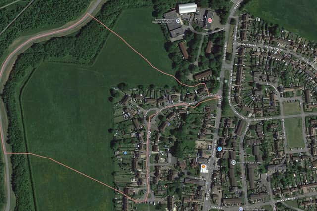 Outline for the postcode of the development, land west of Godstone. (Credit: Google street view)