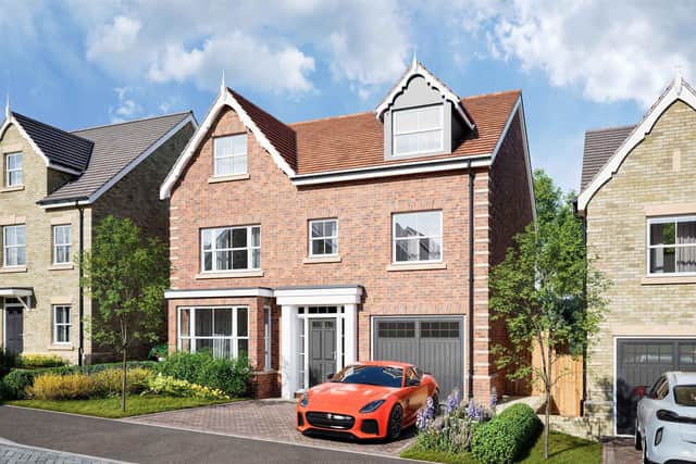 A computer-generated image of a five-bedroom Augusta house at Bellway’s Regent’s Gate development in Virginia Water