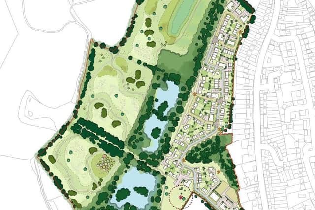 Plans for 200 homes in Little Bookham (image Thakeham)