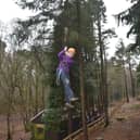 Whizzing down the Zipline