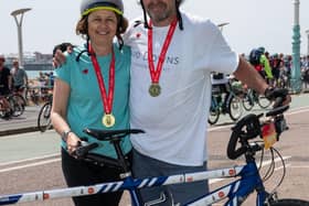 Sarah and Sam with their trusty tandem