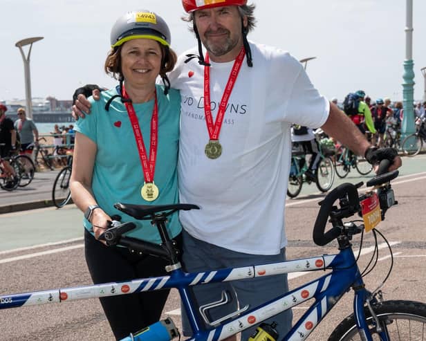 Sarah and Sam with their trusty tandem
