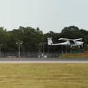 The first ever electric flight to land at London Gatwick took place as part of the VINCI Airports Network Elektro Tour. Picture contributed
