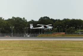 The first ever electric flight to land at London Gatwick took place as part of the VINCI Airports Network Elektro Tour. Picture contributed