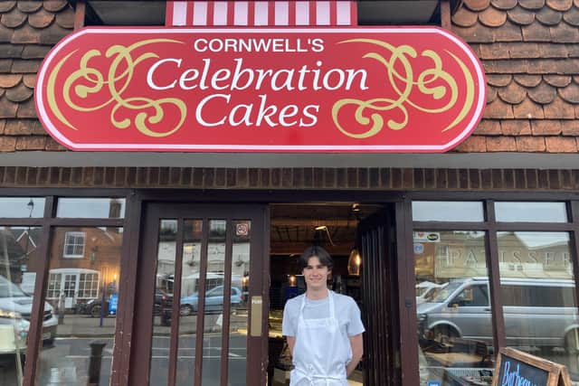 Curtis Cornell outside Cornell's Celebration Cakes. (Photo Emily Dalton/ldrs)