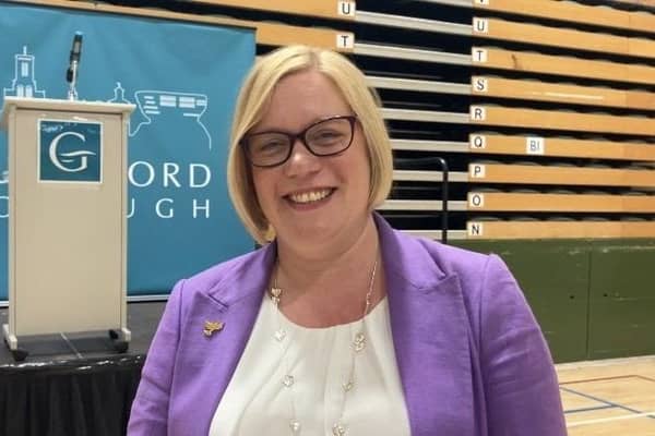 Zöe Franklin, the new MP for Guildford, at Guildford Spectrum Leisure Centre. (Credit: Emily Dalton/LDRS)
