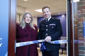 Police and Crime Commissioner, Donna Jones, and the Chief Constable Scott Chilton as Yateley Police Station reopens to the public (Hampshire Constabulary)