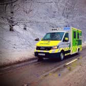 An ambulance in wintry conditions. Picture: submitted
