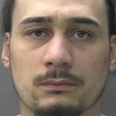 Connor Woodburn-Hall, 28, of Lionel Road North in Hounslow, was sentenced to five years and two months, after he pleaded guilty to being concerned in the supply of heroin and crack cocaine, and the acquired use or possession of criminal property. Pictures courtesy of Surrey Police