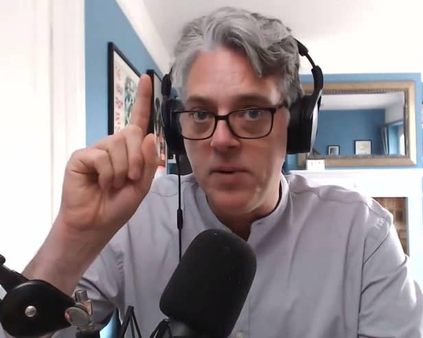Iain Lee appearing on the Listen UP podcast from Abbeycare