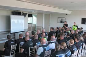 Surrey Police conducted one of its largest ever multi-agency, roads policing operations, aimed at targeting criminal activity on the roads of Epsom and Ewell. Picture courtesy of Surrey Police