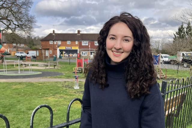 Nadia in Chart Downs, Dorking, where she grew up