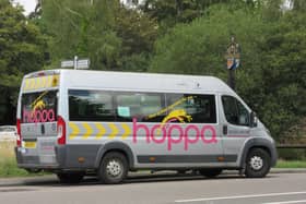 Waverley Hoppa bus near Chiddingfold (image Waverley Borough Council)