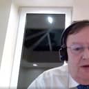 Woking Borough Council chief executive Ray Morgan. Screengrab from webcast of Woking Borough Council meeting 11.02.21