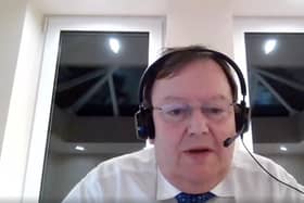 Woking Borough Council chief executive Ray Morgan. Screengrab from webcast of Woking Borough Council meeting 11.02.21