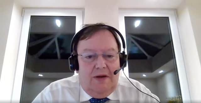 Woking Borough Council chief executive Ray Morgan. Screengrab from webcast of Woking Borough Council meeting 11.02.21