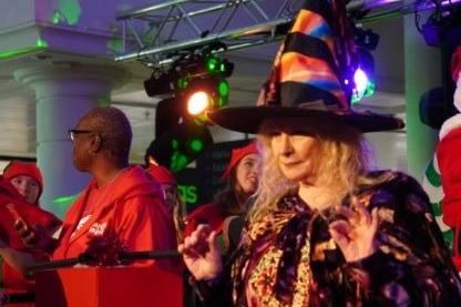 The Belfry Shopping Centre in Redhill has had its big Christmas light turn on event. They had entertainment starting at 11am through to the switch on at 4pm including singer Amie Johns, dancing and singing from the Asian Social Group, an aerial performance from Zaphire, dancing and singing from Reigate School of Ballet (Dancing & Singing), Boogie Monsters (Singing) and the Harlequin Pantomime cast which includes Redhill’s favourite Dame, Simon Bashford, CBeebies presenter Joanna Adeyinka-Burford and children’s TV legend Dave Benson Phillips.
Switching on lights were Mayor of Reigate and Banstead Councillor Eddy Humphreys, Andy Nash (Centre Manager), Santa, Willy Wonka, Lucy Rayner Foundation and the Harlequin Pantomime Cast