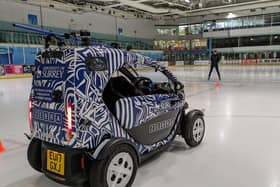 The car on the ice