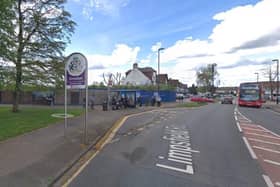 View of proposed development site (blue wall) on the Surrey/Croydon border. (Credit: Google street view)