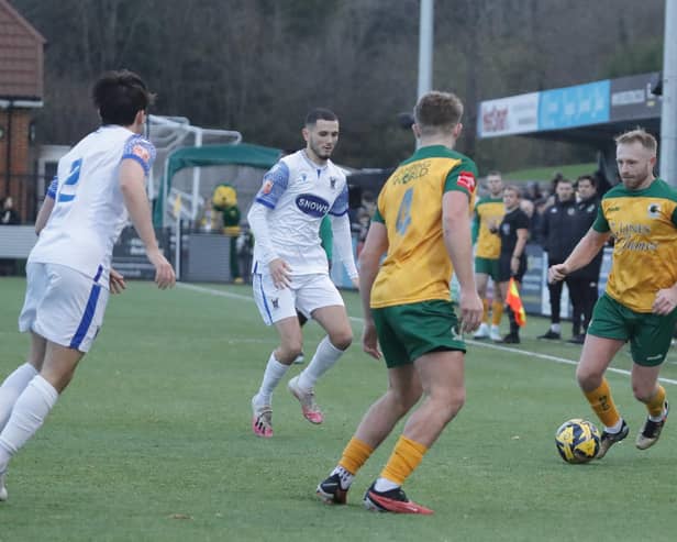 Horsham try to get past AFC Totton on Saturday | Picture: John Lines