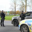 Sussex Police said a security cordon is in place around the South Terminal at Gatwick Airport, following the ‘discovery of a suspected prohibited item in luggage’. Photo: Eddie Mitchell