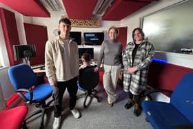 Police & Crime Commissioner Lisa Townsend (centre) with project worker Jamie Linney and service manager Katy Bumstead. Picture contributed